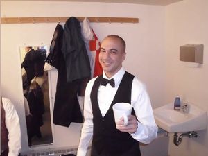 Evan Zes as The Waiter. Photo