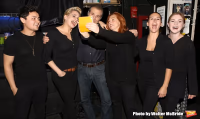 Arturo Ruiz, Cady Huffman, Marc Kudisch, Carolee Carmello, Deborah Rayne and Ella Der Photo