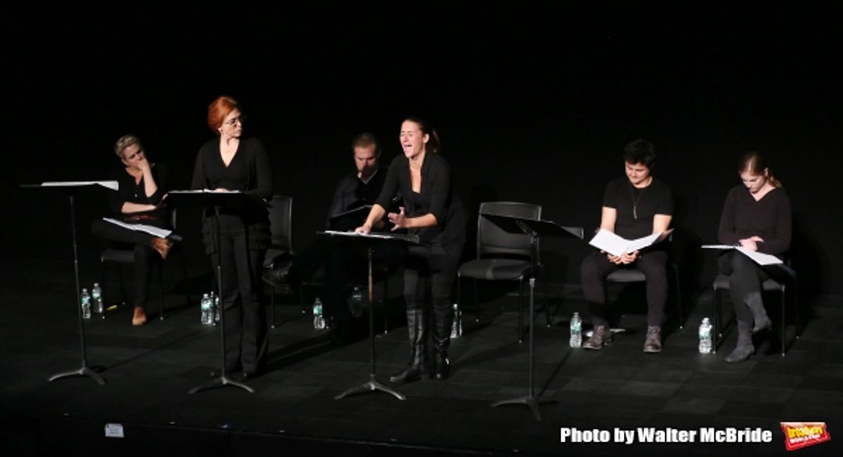 Cady Huffman, Carolee Carmello, Marc Kudisch, Deborah Rayne, Arturo Ruiz and Ella Dershowitz  at 