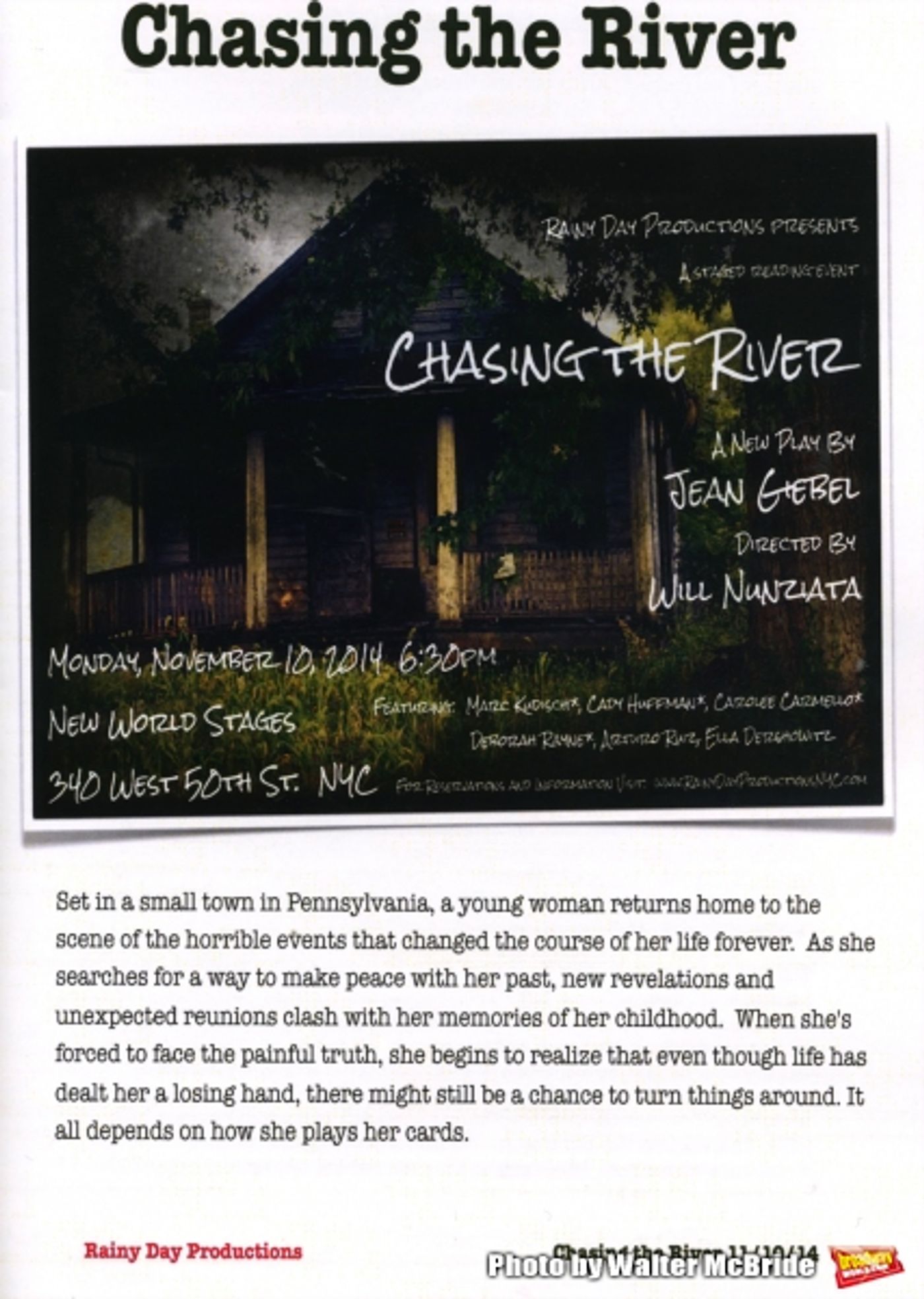 Photo Coverage: Inside CHASING THE RIVER Reading at New World Stages!  Image