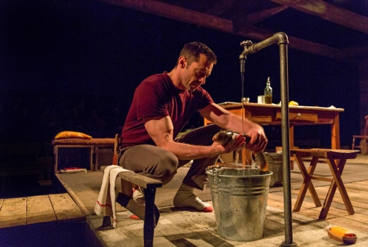 Photo Flash: First Look at Hugh Jackman, Laura Donnelly and Cush Jumbo in THE RIVER on Broadway!  Image