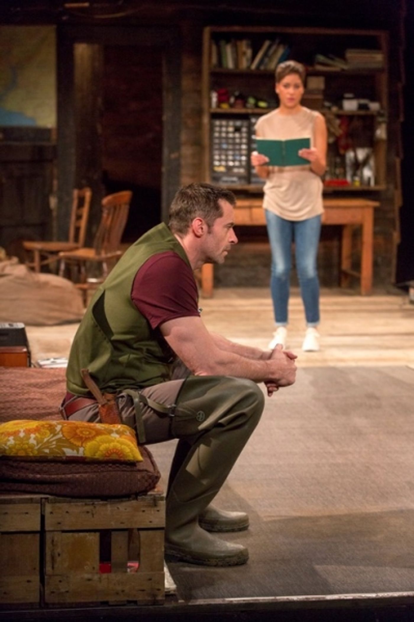 Photo Flash: First Look at Hugh Jackman, Laura Donnelly and Cush Jumbo in THE RIVER on Broadway!  Image