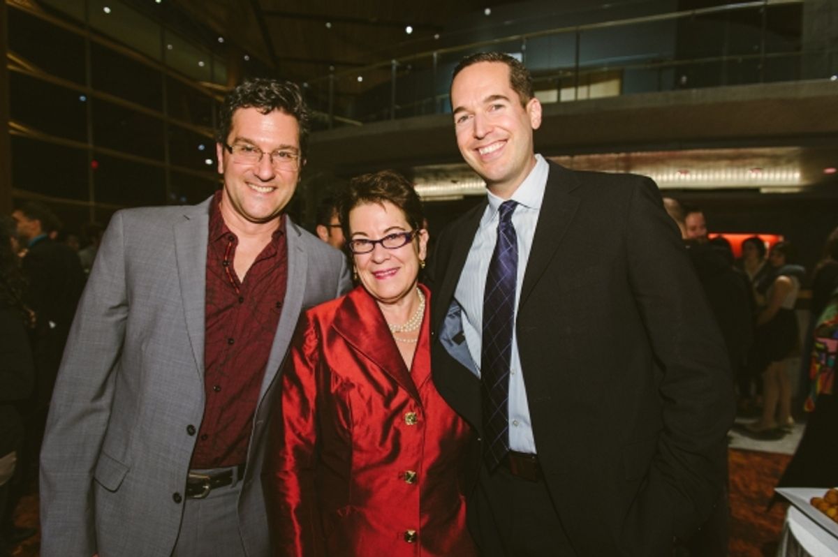 Musical director Paul Sportelli, Artistic Director Molly Smith and choreographer Parker Esse at 