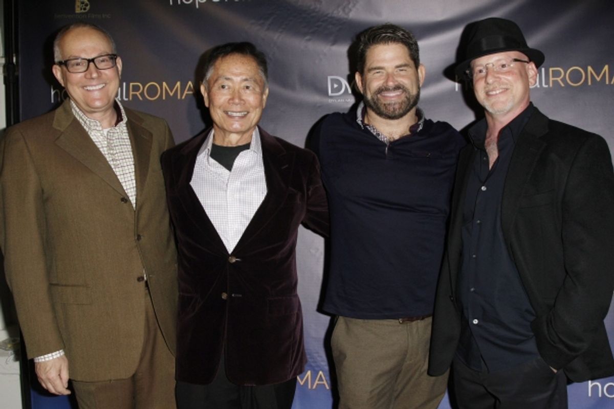 Brad Takei, George Takei, Matt Zarley, Benjamin Pollack at 