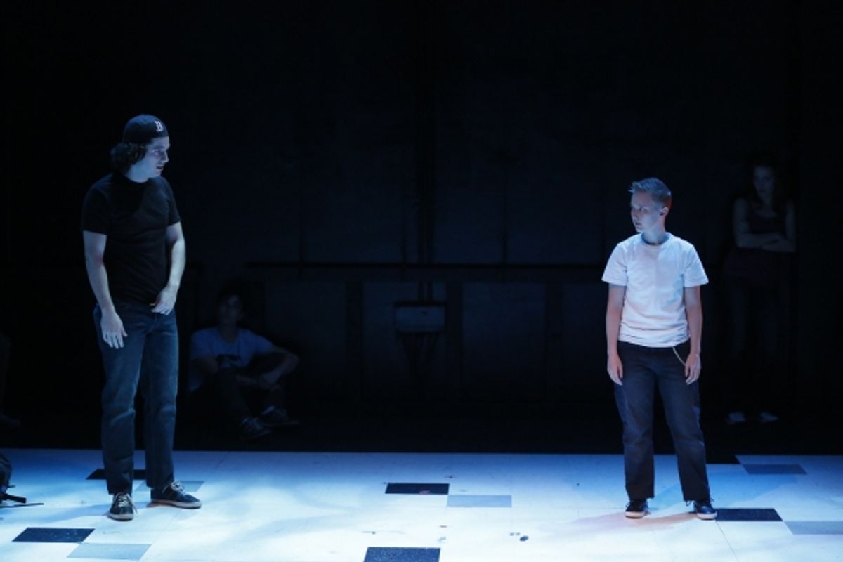 James Scully as Dylan Klebold and Em Grosland as Eric Harris at 