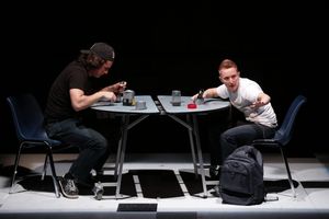 James Scully as Dylan Klebold and Em Grosland as Eric Harris Photo