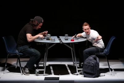 James Scully as Dylan Klebold and Em Grosland as Eric Harris Photo