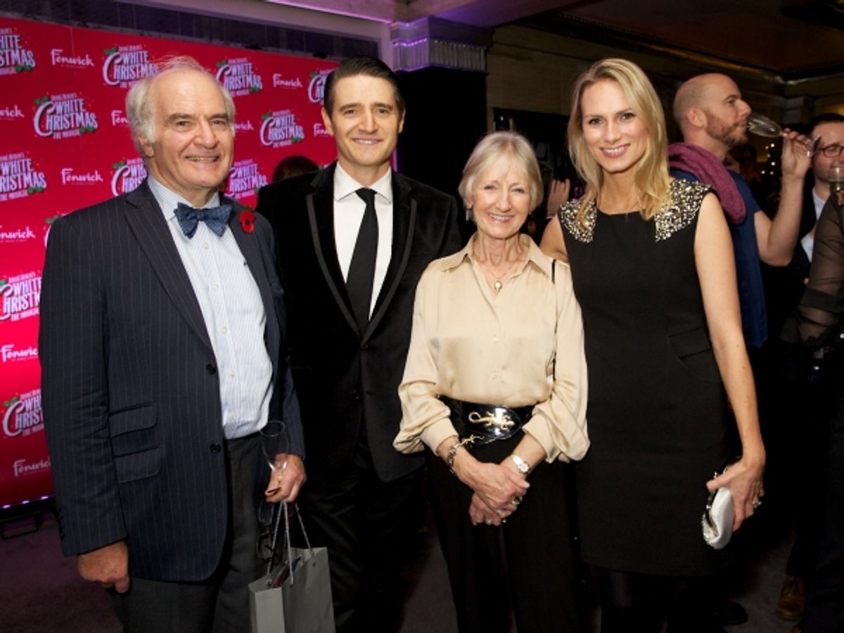 Tom Chambers with his parents Stuart and Rosmary and wife Clare Harding at 