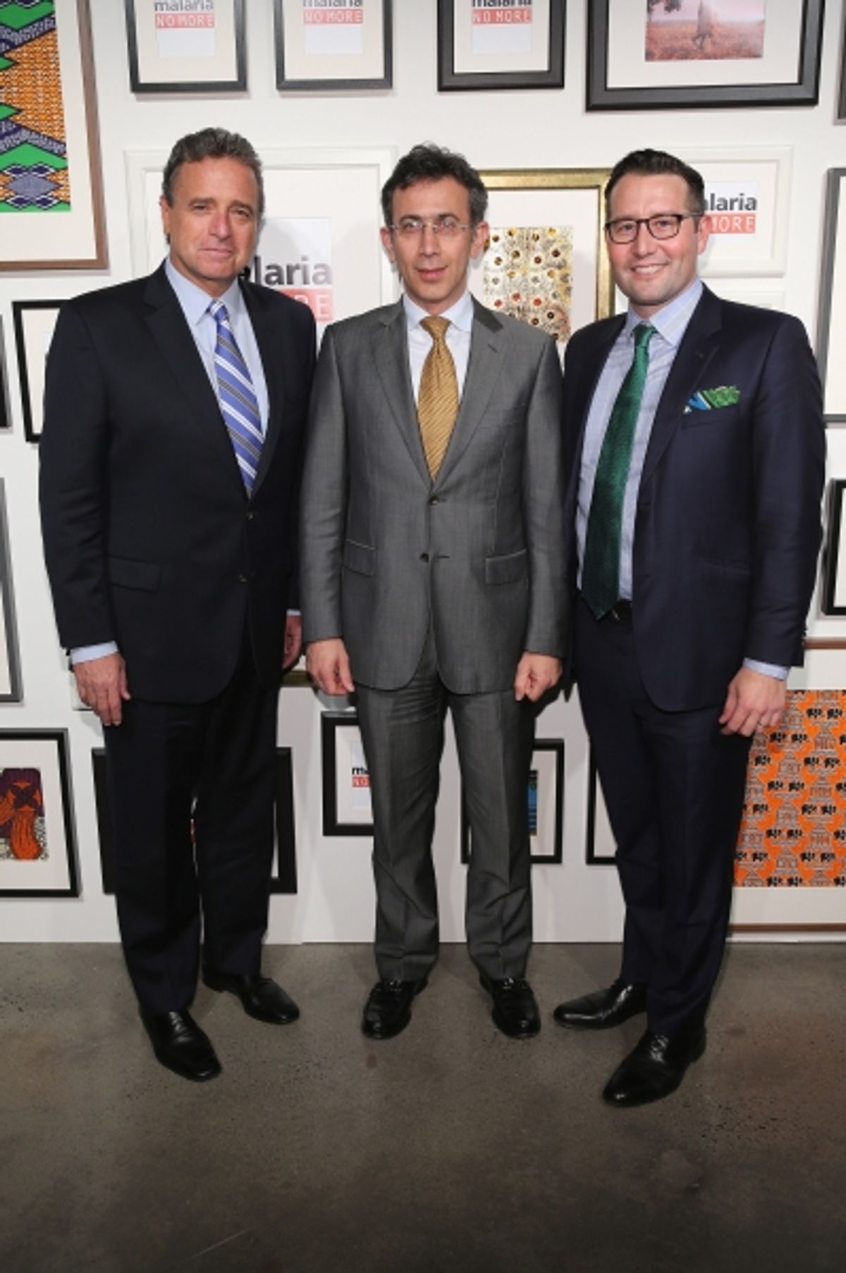 John Seigenthaler, News Anchor for Al Jazeera America, Ehab Al Shihabi, CEO of Al Jazeera America and Martin Edlund, CEO of Malaria No More at 