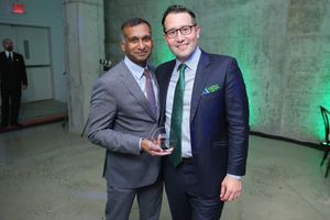 Namal Nawana, CEO of Alere and Martin Edlund, CEO of Malaria No More Photo