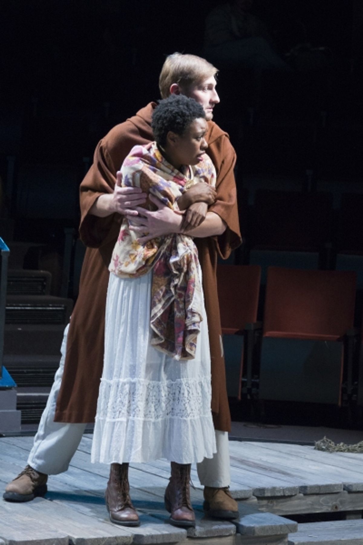 Makha Mthembu as Marina and Nathan Whitmer as Leonine at 