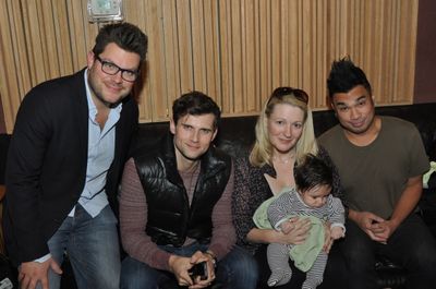 Sonny Paladino, Kyle Dean Massey, Lynn Pinto (Producer), Archie, and Andros Rodriguez Photo