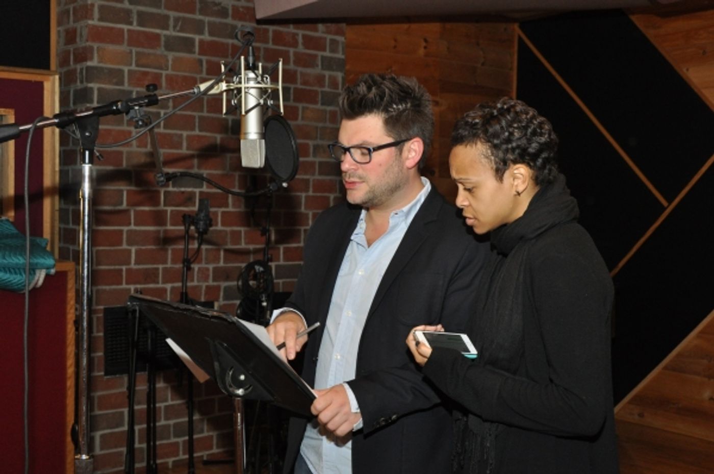 Exclusive Photo Coverage: In the Recording Studio with PIPPIN Cast for Carols For A Cure! Image