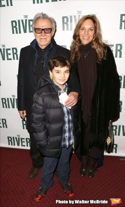 Harvey Keitel, son Roman Keitel and Daphne Kastner  Photo