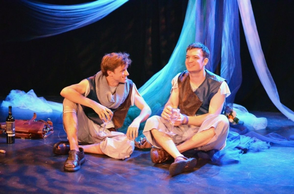 David Mavricos as Arcite and Willem Krumich as Palamon at 