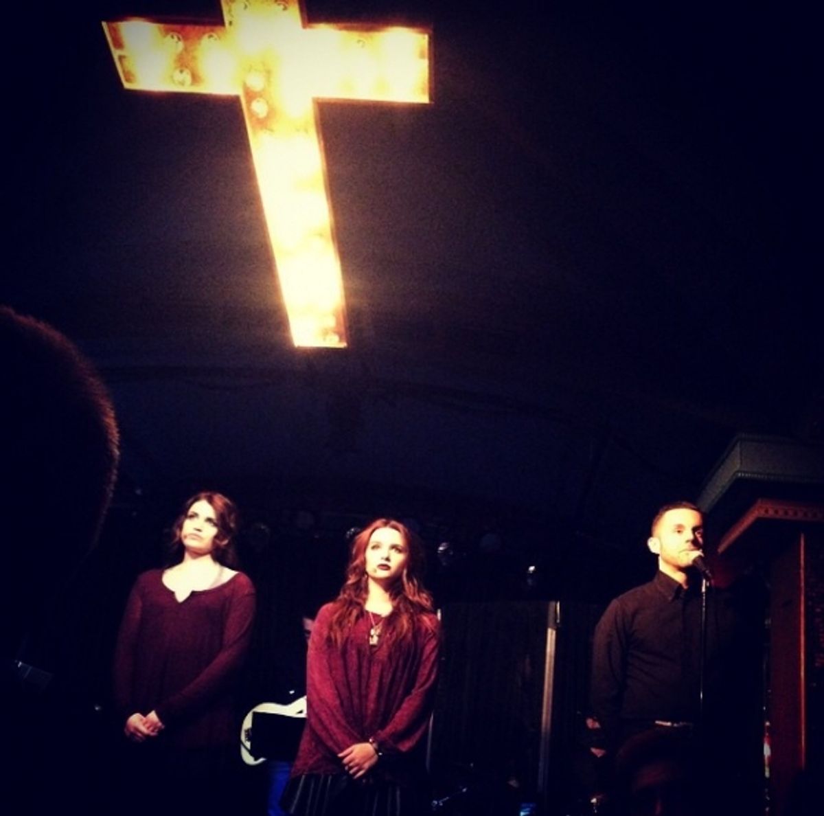 Katie Stevens, Lindsay Pearce & John Griffin at 