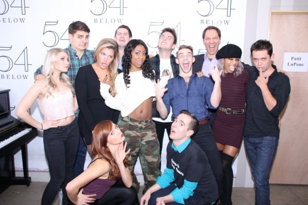 The cast with choreographer Sunny Walters and music director Benjamin Rauhala. Photo