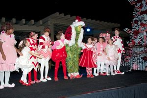 The Grinch (Burke Moses) and the cast of Dr. Seuss'' HOW THE GRINCH STOLE CHRISTMAS @ BroadwayWorld The Grinch (Burke Moses) and the cast of Dr. Seuss'' HOW THE GRINCH STOLE CHRISTMAS Photo