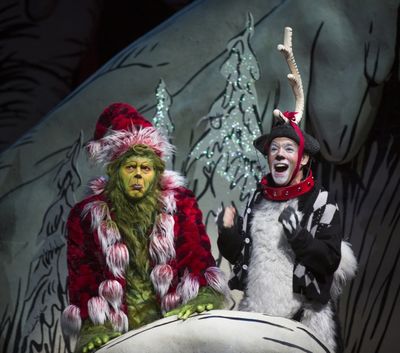 Burke Moses as The Grinch and Jeffrey Schecter as Young Max Photo