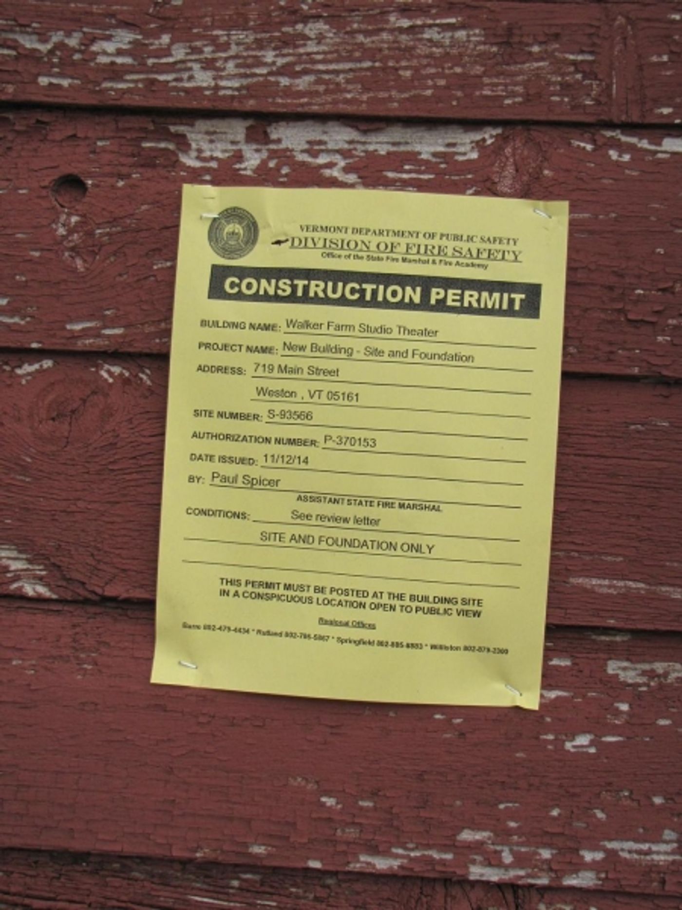 Photo Flash: The Latest Dirt from Weston Playhouse - Construction Begins at Walker Farmstead  Image