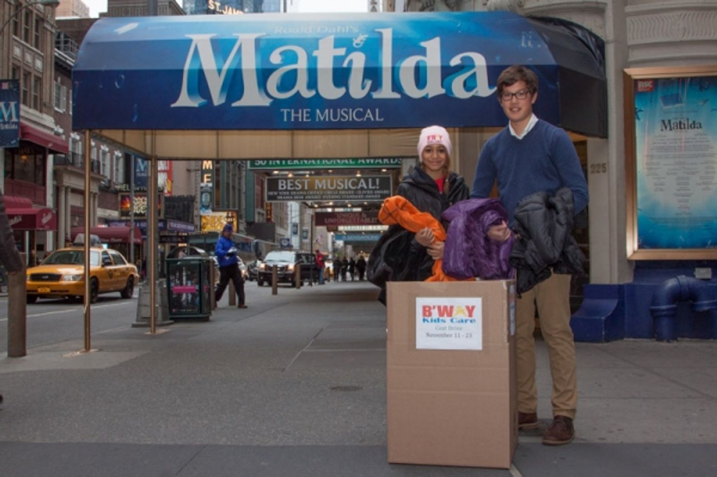 Photo Flash: MATILDA Stars Help Launch Coat Drive with Broadway Kids Care Image