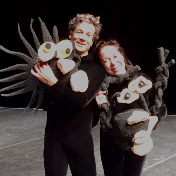 MUMMENSCHANZ performer Philipp Egli, and founder and performer Floriana Frassetto Photo