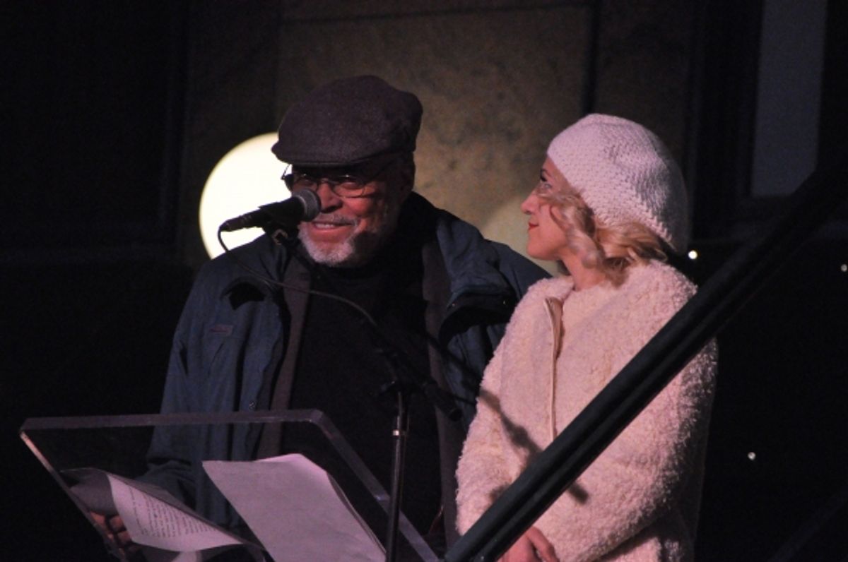 James Earl Jones and Annaleigh Ashford at 