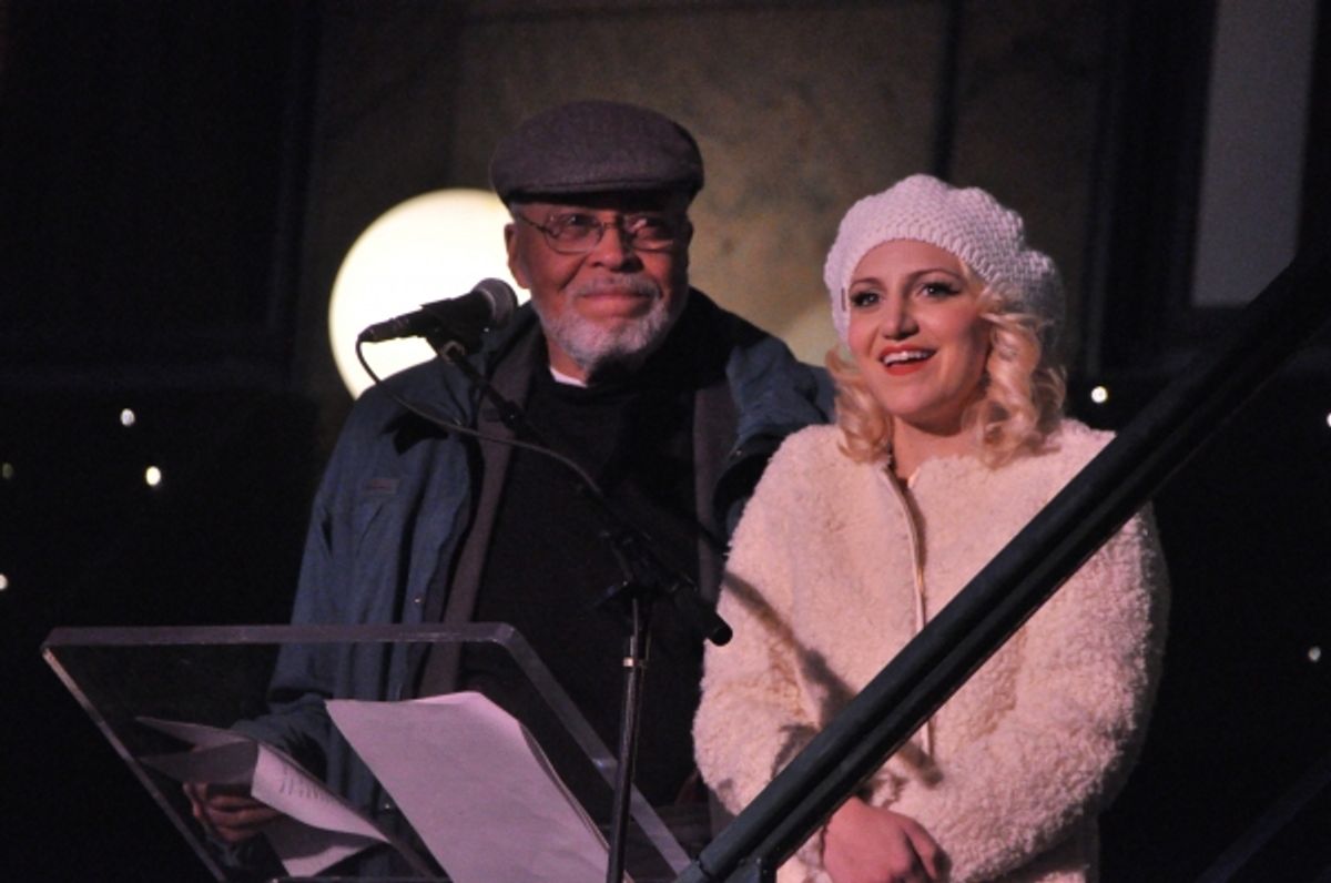 James Earl Jones and Annaleigh Ashford at 