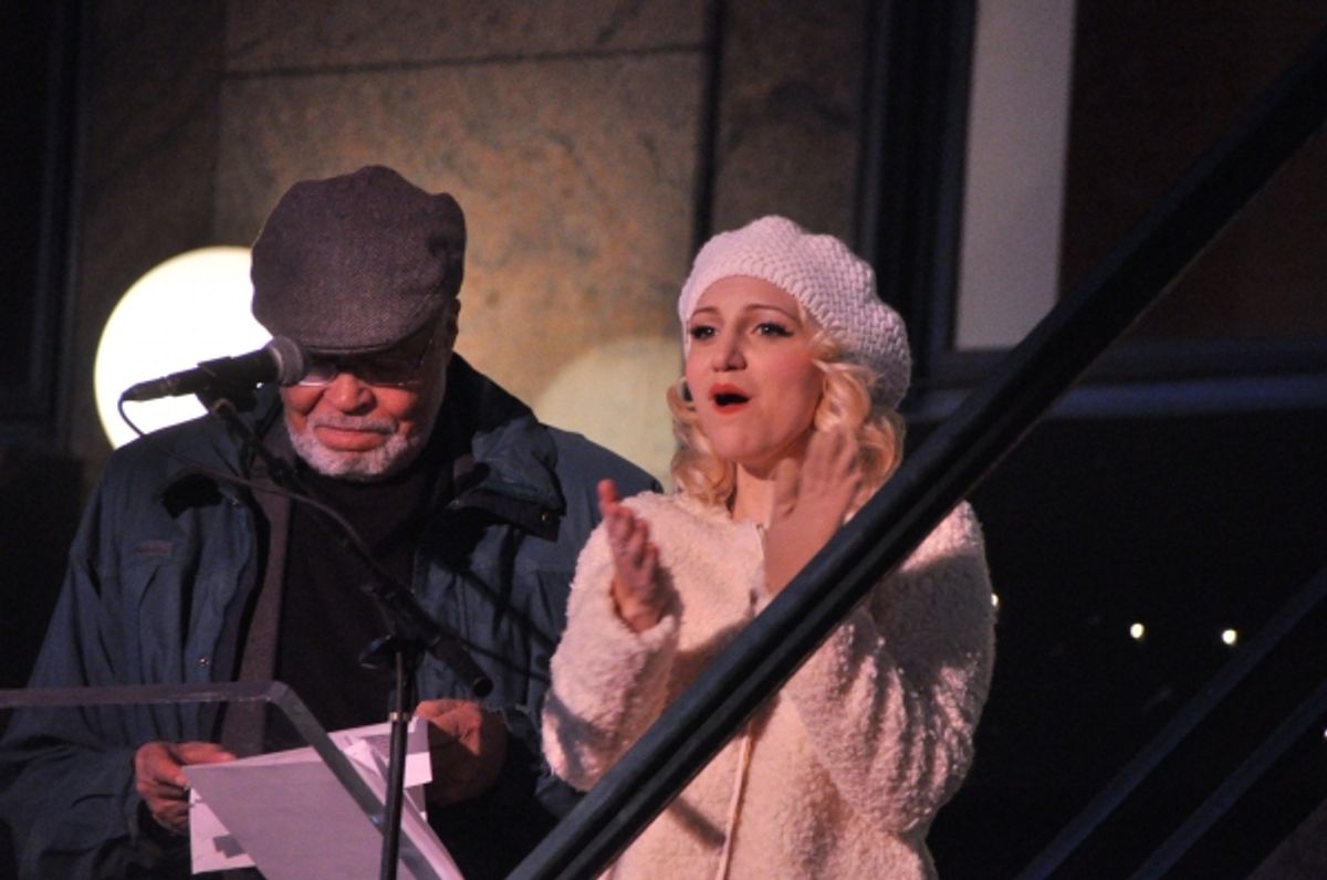 James Earl Jones and Annaleigh Ashford at 
