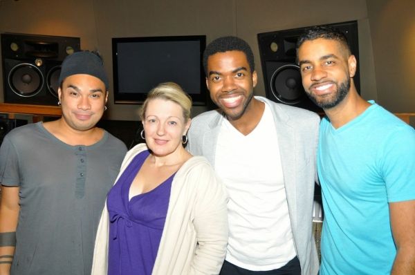 Exclusive Photo Coverage: In the Recording Studio with MOTOWN Cast for Carols for a Cure! Image