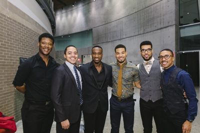 Cast members Kevin McAllister, Jobari Parker-Namdar, Sheldon Henry, Paris Nix, Travis Photo