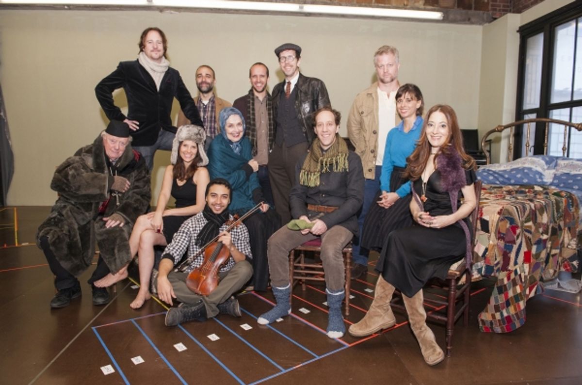 Standing: Patch Darragh, Ben Beckley, Nathan Dame, Robert Stanton, C.J. Wilson; Sitting: Peter Maloney, Mia Barron, Andrew Mayer, Mary Beth Peil, Joey Slotnick, Jeanine Serralles and Clea Lewis. at 