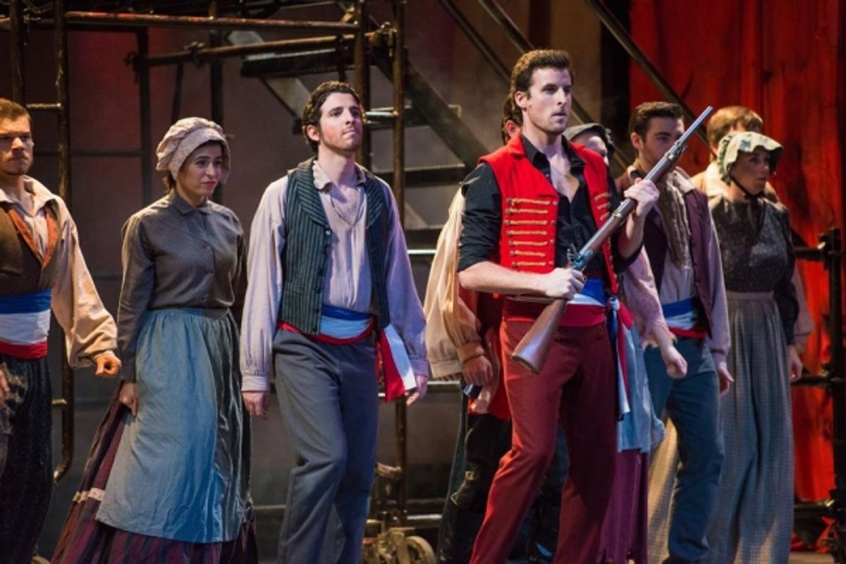 Sean Thompson as Enjolras with cast at 