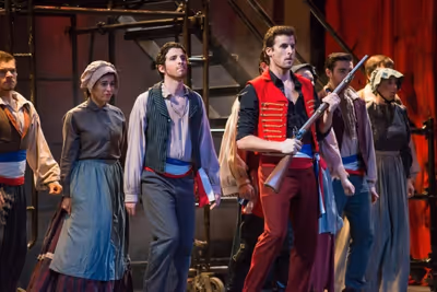 Sean Thompson as Enjolras with cast Photo