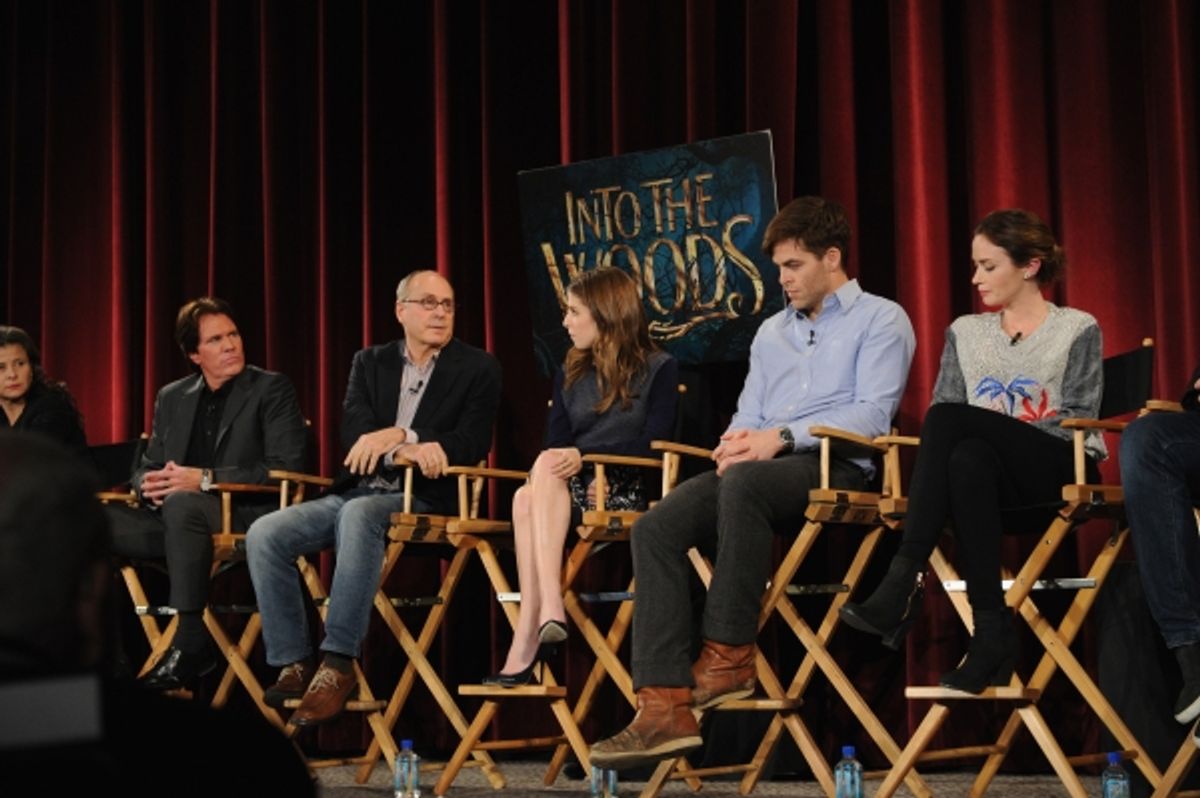  Tracey Ullman, Rob Marshall, James Lapine, Anna Kendrick, Chris Pine and Emily Blunt  at 