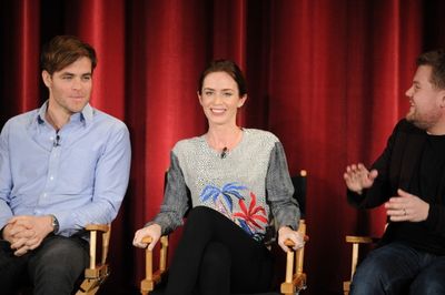 Chris Pine, Emily Blunt, James Corden Photo
