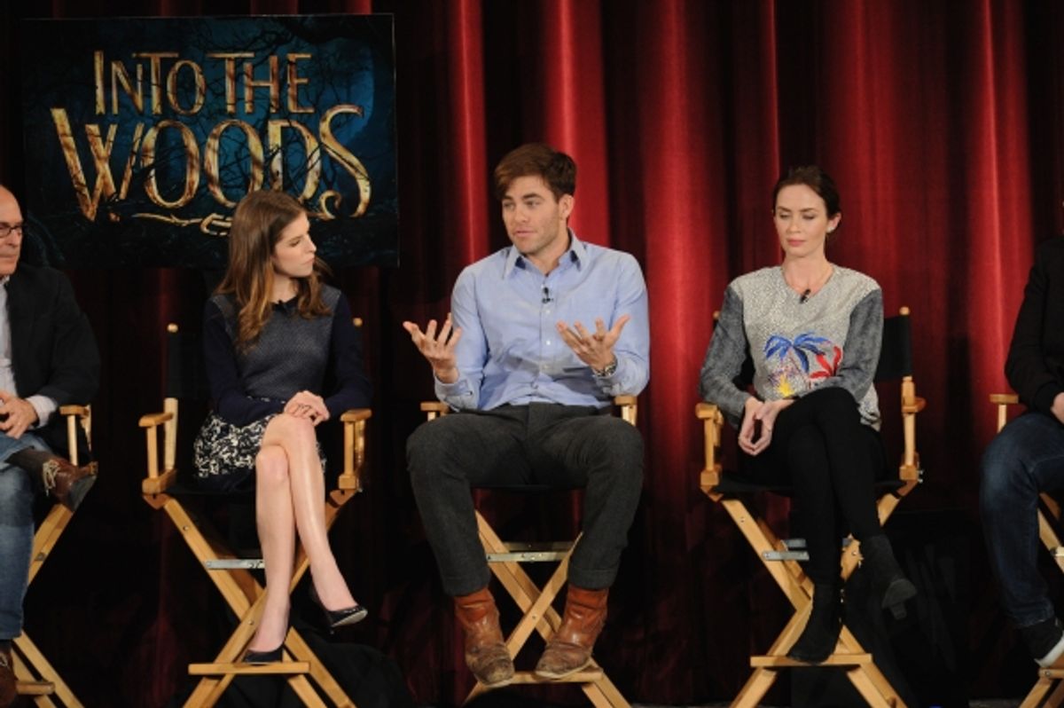 Anna Kendrick, Chris Pine and Emily Blunt at 
