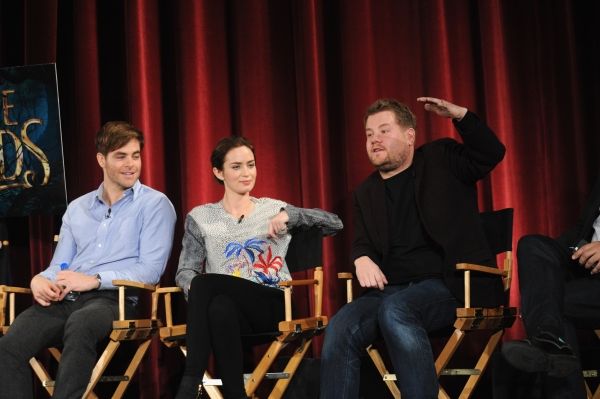 Chris Pine, Emily Blunt and James Corden Photo