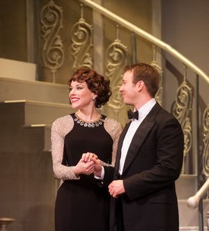 Emily Skinner as Mame and Alexander Sapp as Patrick Photo