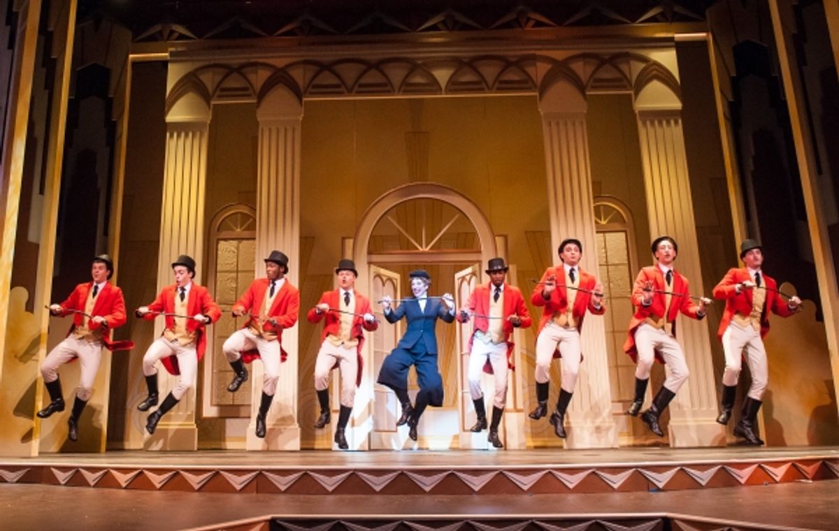 Emily Skinner and the company of MAME at 