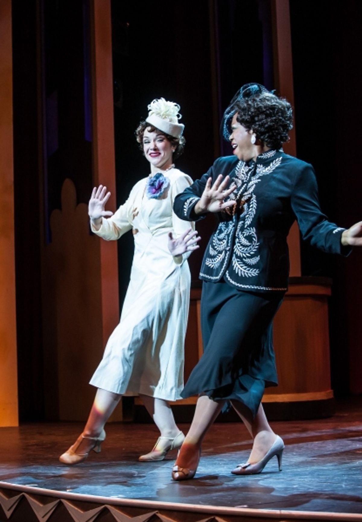 Emily Skinner as Mame and Desiree Roots Centeio as Vera Charles at 