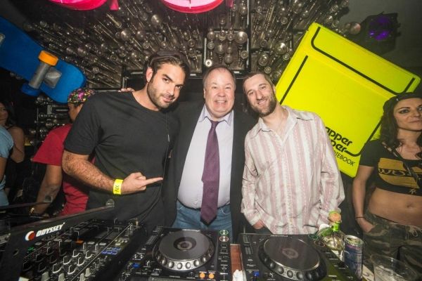 Dustin Diamond and Dennis Haskins with DJ Julian Ingrosso Photo