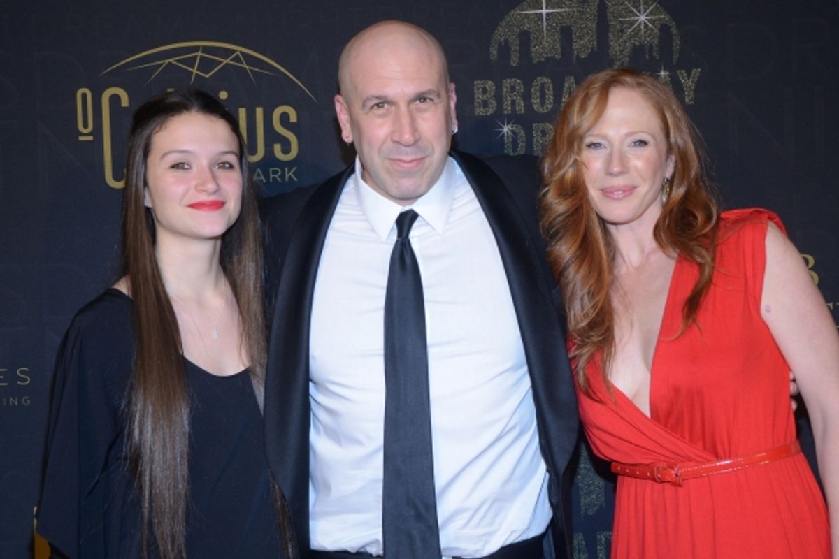 Jeremy Schonfeld with daughter Alexandra and wife Sarah-Jane at 