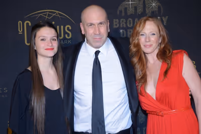 Jeremy Schonfeld with daughter Alexandra and wife Sarah-Jane Photo
