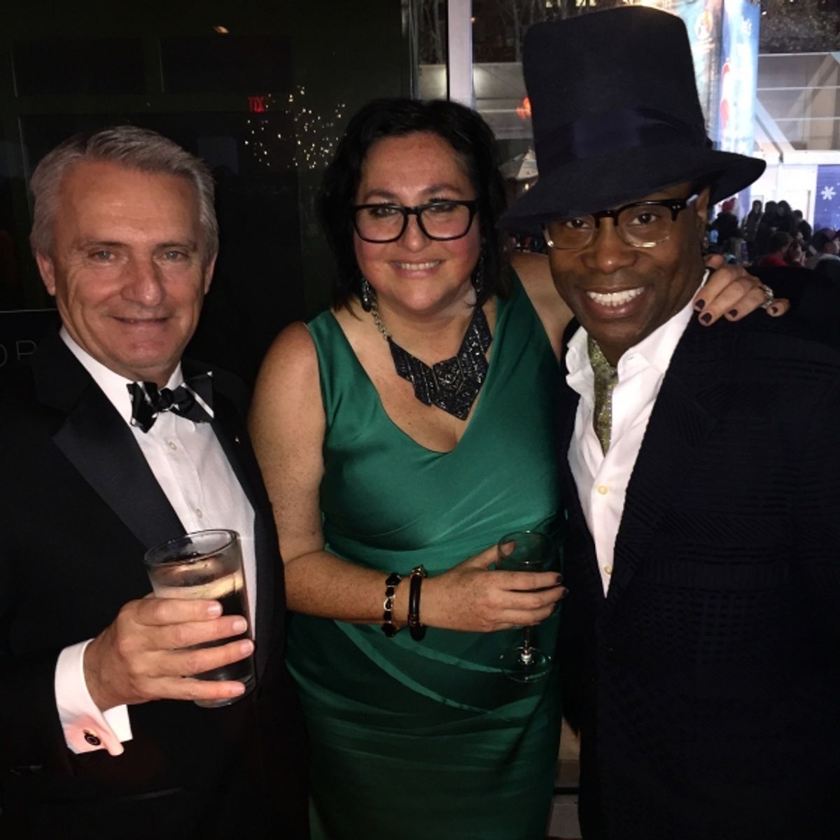 Peter Cook of Carnegie Mellon, Annette Tanner and Billy Porter at 