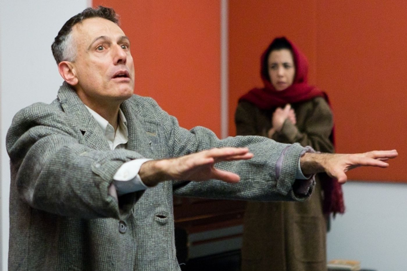 Photo Flash: In Rehearsal with David Greenspan and Jane Cortney for ON THE OTHER SIDE OF THE RIVER  Image