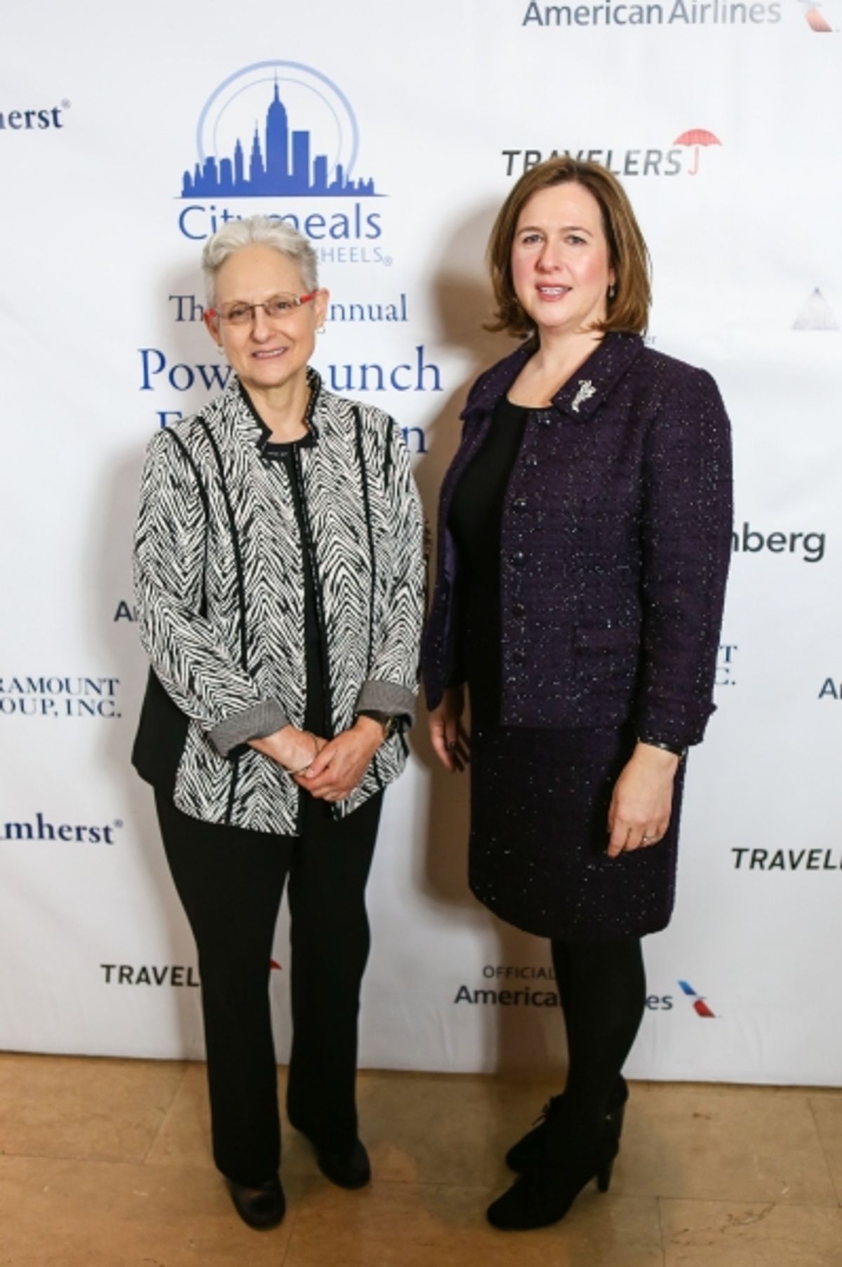 Lilliam Barrios-Paoli, Deputy Mayor for Health and Human Services, Citymeals-on-Wheels Honorary Board Member and event honoree; Beth Shapiro, Executive Director of Citymeals-on-Wheels  at 