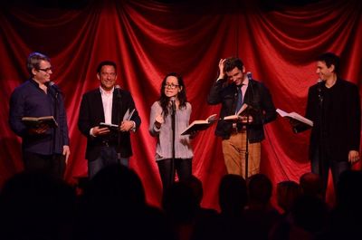 Matthew Broderick, Eugene Pack, Janeane Garofalo, Michael Urie and Ralph Macchio Photo