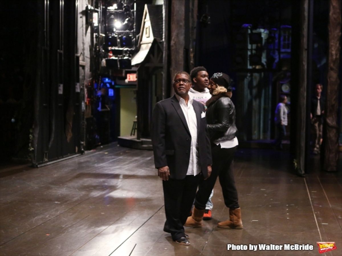 NeNe Leakes with son Brentt Leakes and husband Gregg Leakes  at 