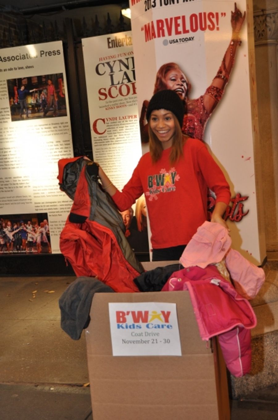 Photo Coverage: KINKY BOOTS Performers Join Broadway Kids Coat Drive Image